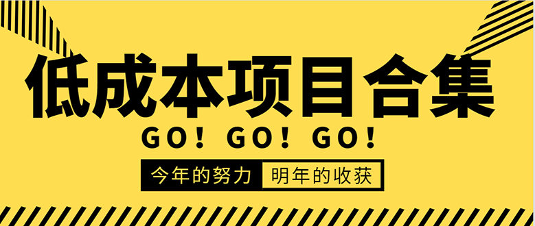 低成本零成本项目合集：赚钱快的慢的、暴利的，线上线下的，价值万元资料-第一资源库