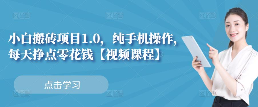 小白搬砖项目1.0，纯手机操作，每天兼职挣点零花钱-第一资源库