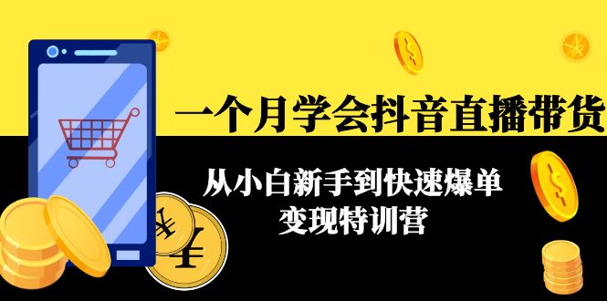 一个月学会抖音直播带货：从小白新手到快速爆单变现特训营(63节课)-第一资源库