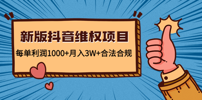 新版抖音维全项目：每单利润1000+月入3W+合法合规-第一资源库