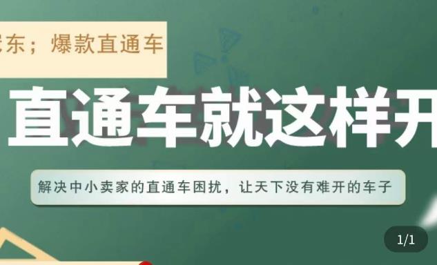 冠东·淘系直通车保姆级教程，全面讲解直通车就那么简单-第一资源库