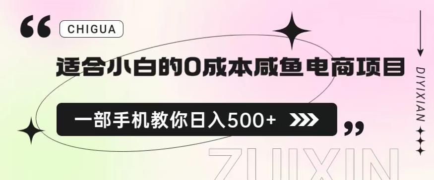 适合小白的0成本闲鱼电商项目，一部手机，教你如何日入500+的保姆级教程【揭秘】-第一资源库