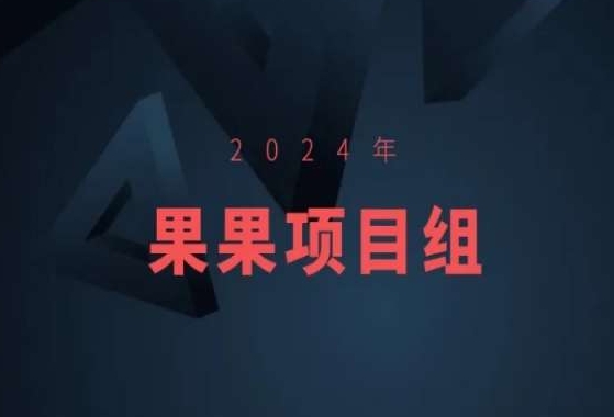 2024年果果项目组项目合集-果果最新项目-第一资源库