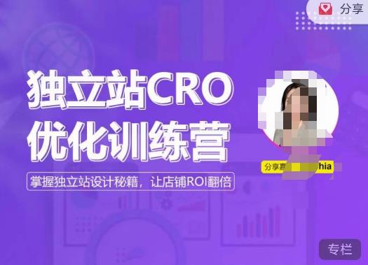 独立站CRO优化训练营，掌握独立站设计秘籍，打造高转化的独立站，让店铺ROI翻倍-第一资源库