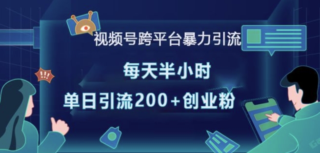 视频号跨平台暴力引流，每天半小时，单日引流200+精准创业粉-第一资源库